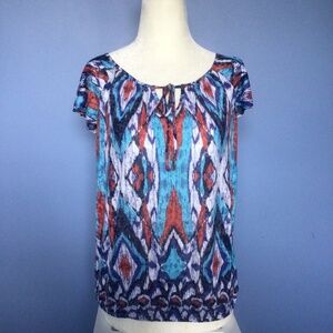 Capped sleeve top by INC International Concepts small